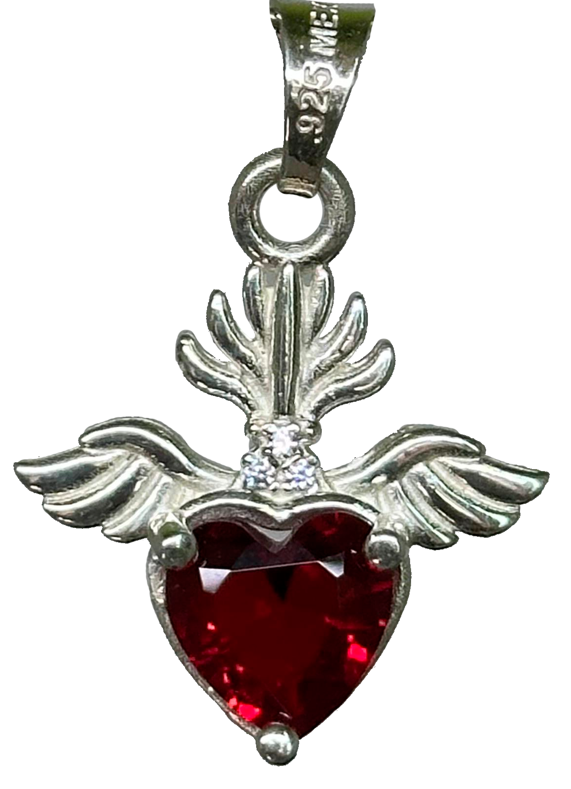 Sagrado corazón con alas 9x9